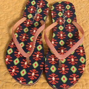 🐢 Vera Bradley Sun Valley Sz 10 Flip Flops